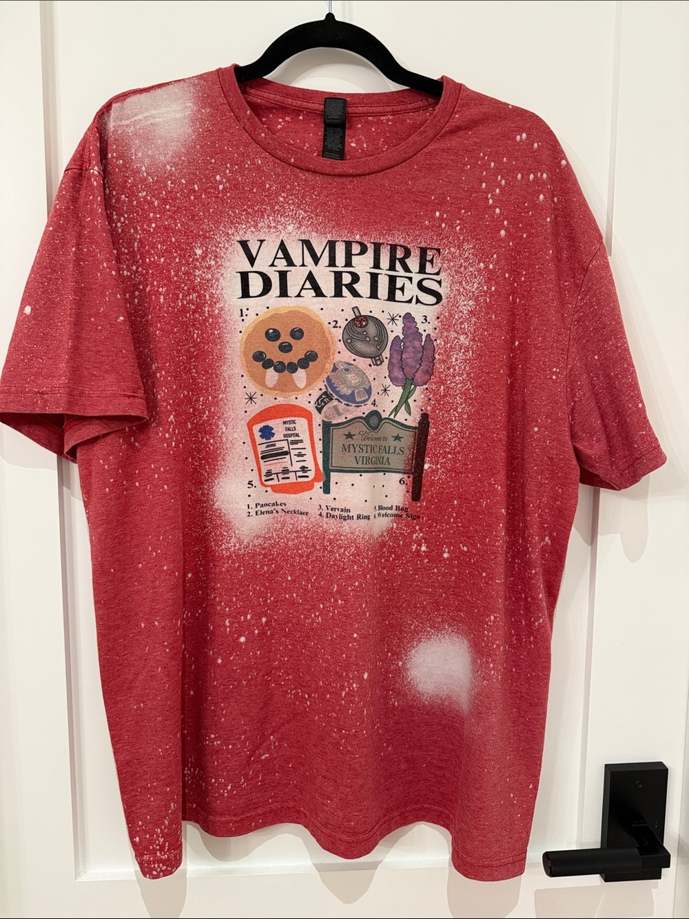 The Vampire Diaries 🩸 splatter Graphic Gildan brand Tee